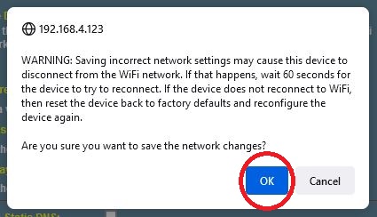 Confirm Network Changes