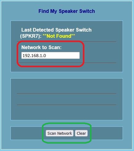 Find My Speaker Switch Network